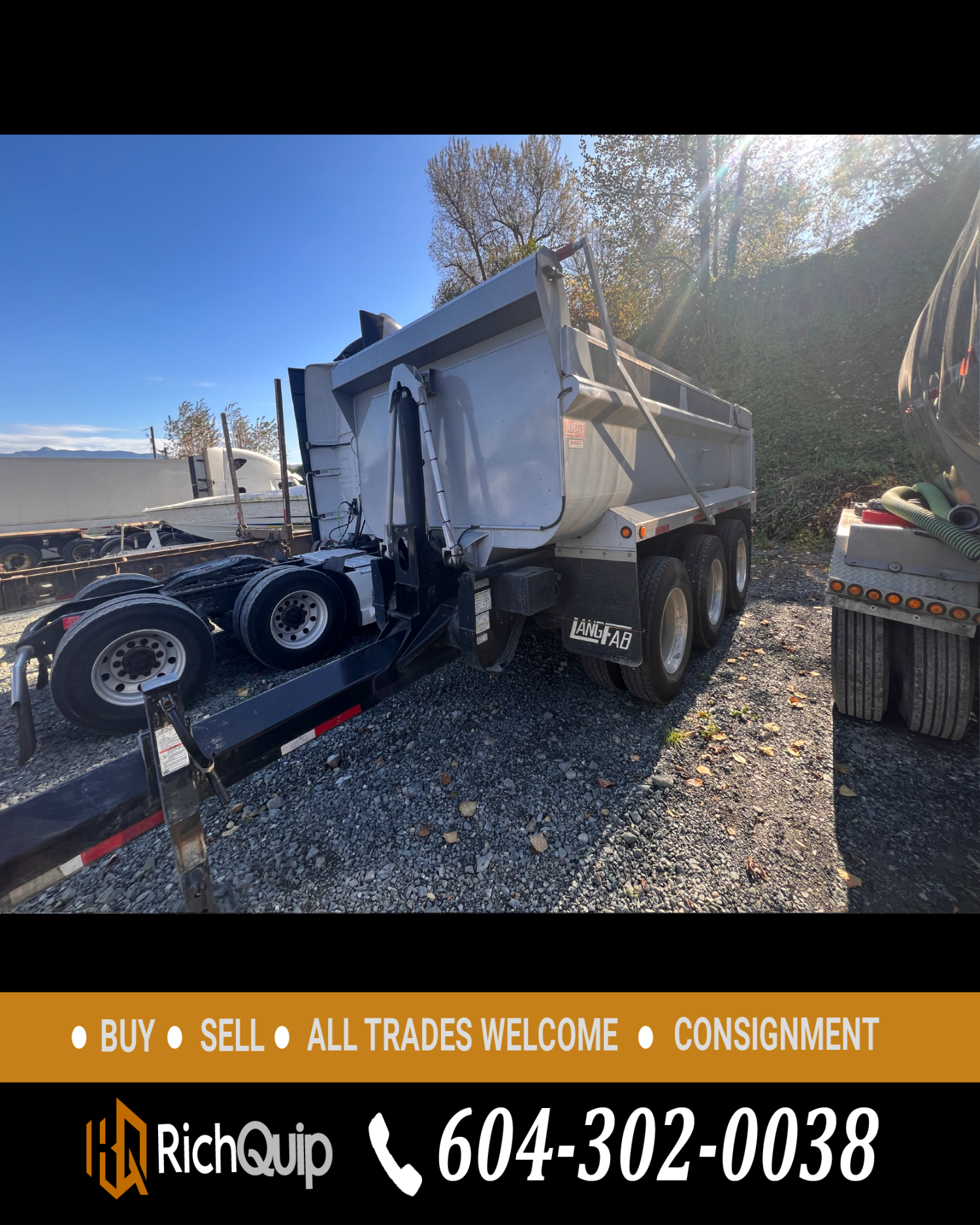 2023 LANG FAB TRI-DEM Pony Trailer