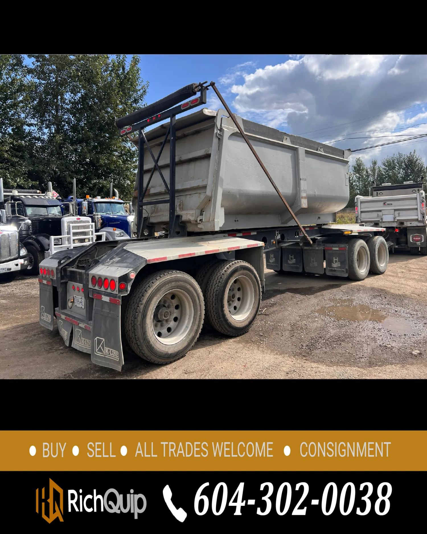 2016 K-Line Quad Transfer Dump Trailer